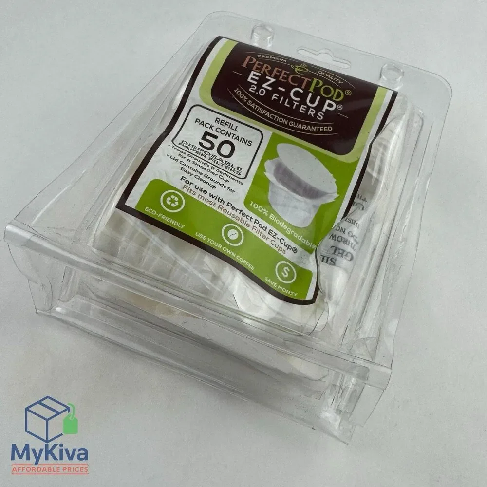 Perfect Pod Coffee Filters 50 Pack Single Serve K Cup Disposable Paper Brewing